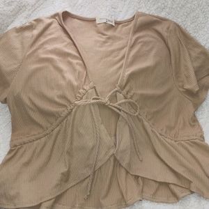 Crop top with peplum detail